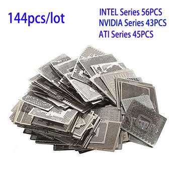 144pcs/veľa BGA Priameho Tepla grafická karta BGA Blany INTEL/ NVIDIA/ ATI grafických čipoch Bga Reballing Vzorkovníka Tample Auta