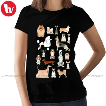 Čau Čau T-Shirt Psov T Shirt Jednoduché Street Nosiť Ženy tričko-Krátke Rukáv XXL Tlač Bavlna Dámske Tričko Tričko