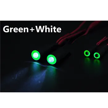 Červená Zelená RC Rock LED Svetlá Axial SCX10 RC Auto Telo Shell Nové LED Lampa Hračka Časti Svetlometu Pre 1:10 4WD Rock Crawler