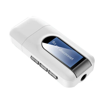 USB Stereo Hudby Bezdrôtový Adaptér, LCD Displej, USB, Bluetooth 5.0 Dongle 2 v 1 Bezdrôtovej Audio Vysielač, Prijímač