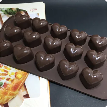 Silikónové Srdce Tvar Čokoláda Formy Želé Tortu Cookie Formy Pečenie DIY Pečivo Nástroje