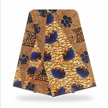 Pôvodné vosk bavlnené tkaniny afriky vosk tkaniny tlače najnovšie vosk textílie 6yards za kus afriky textílie