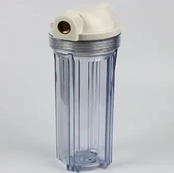 10 palcov štandardné Vodný Filter Časti filtra bývanie priehľadná fľaša 3/4