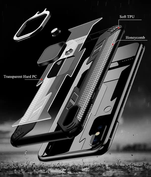 KEYSION Shockproof puzdro Pre Samsung Galaxy s rezacím zariadením S10 S10 Plus S10e Transparentné Prípade Magnetický Krúžok Držiak Krytu pre Samsung S10+ S10e
