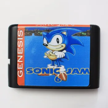 Sonic 6 Jam 16 bit MD Hra Karty Pre Sega Mega Drive Pre Genesis