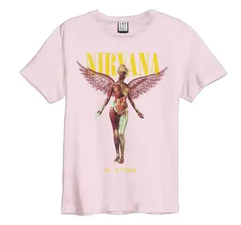 Zosilnený T Shirt Nirvana Nirvana V Utero Ružová Nové 1993