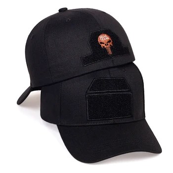 Kvalitný patch výšivky šiltovku módne zadnej tesnenie punisher výšivky otec klobúk vonkajšie bežné klobúky unisex wild čiapky