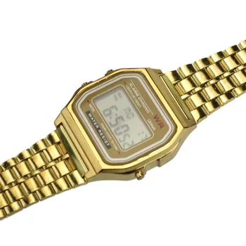 Vintage Dámske Nehrdzavejúcej Ocele Digitálny Budík Stopky Náramkové Hodinky Dámske Hodinky relogio feminino horloges Módne Hodiny B50