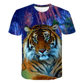 2020 pánske T-Shirts 3D Vytlačené Zvierat Tiger T Shirt Muži Ženy Letné Krátke Rukáv v Pohode Bežné Topy Deti, Chlapec a Dievča Tees