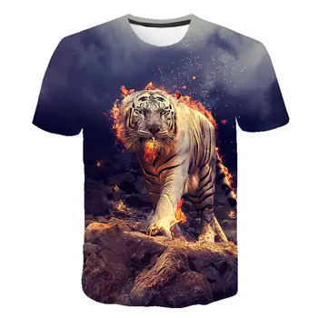 2020 pánske T-Shirts 3D Vytlačené Zvierat Tiger T Shirt Muži Ženy Letné Krátke Rukáv v Pohode Bežné Topy Deti, Chlapec a Dievča Tees