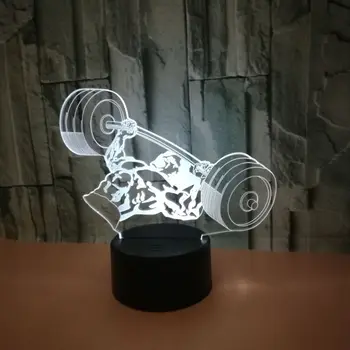 Vo vzpieraní 3d Vizuálne Lampa Hry pamätné darček Akrylových 3d Čítanie Tvorivé Ploche Touch 3d Malých Led Nočné Svetlo
