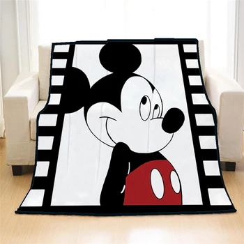 3D Vytlačené Minnie Mickey Mouse Deka Deti Deka Gauči Deka Pokrytie Cestovných posteľná bielizeň Velvet Plyšové Hodiť Fleece Deka prehoz cez posteľ