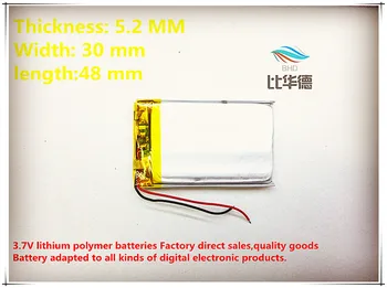 (doprava zadarmo)3,7 V Batéria 523048 800mah li-ion polymérová batéria kvalita tovaru CE, FCC, ROHS certifikačný orgán