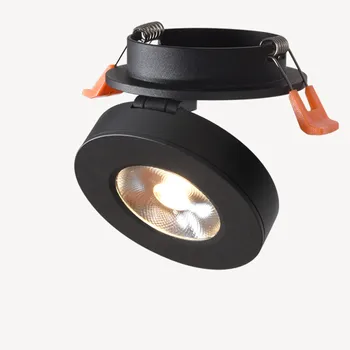 1Pcs Stmievateľné 5W-12W Ultra Tenký LED Vložené Dole Lampa, 90 Stupeň Skladacia a 360 Stupňov Otočná COB LED Stropné Bodové Svetlo