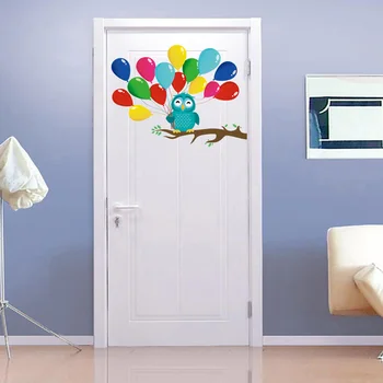 Cartoon strom oz sova balón stenu, nálepky deti izby, spálne, dekorácie, Nástenné dvere Umenie Obtlačky škôlky nálepky tapety