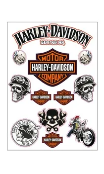 Harley Davidson Lebky A4 Nálepka Set 12 Kusov