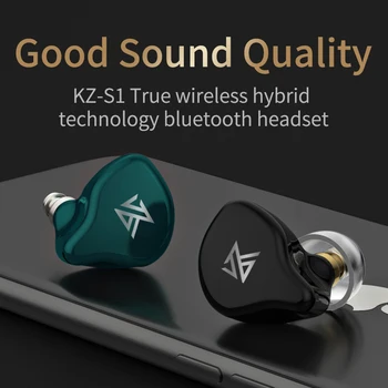 KZ S1 S1D TWS Pravda, Bezdrôtová 5.0 Slúchadlá Dynamická/Hybrid Slúchadlá Touch Ovládania Potlačením Hluku Športové Headset