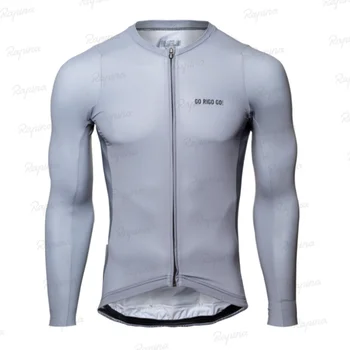 ÍSŤ RIGO GO pro tím zime človek cyklistika dres fleece súťaže vyhovovali dlhý rukáv ropa ciclismo hombre invierno mtb oblečenie