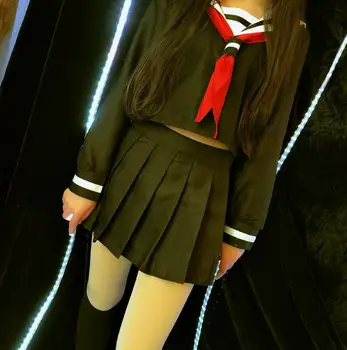 Doprava Zadarmo Japonské Anime Jigoku Shojo Cosplay Kostým Pekla Dievča Enma Ai Cosplay Kostým Študent Školskú Uniformu Námorníka Oblek