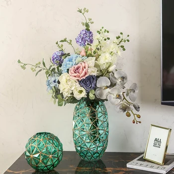 Minimalistický sklenené vázy domáce dekorácie hydroponické kvet sušené kvety obývacia izba dekorácie jednoduché dekorácie, ozdoby WF906113