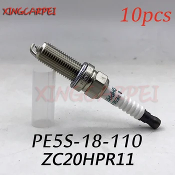 10PCS PE5S-18-110 ZC20HPR11 Irídium Spark Plug Pre Mazda M3 M6 CX-3 CX-5 2.0 L, 2.5 L PE5R18110 PE5R-18-110