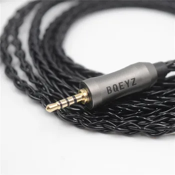 BQEYZ Inovované Striebra, Pozlátený Medený Kábel s 3,5 2,5 mm Plug In Ear Monitor 0.78 mm mmcx Vyvážené Hifi Náhradný Drôt