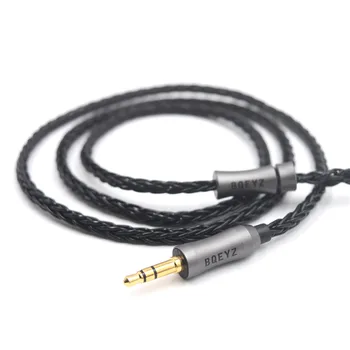 BQEYZ Inovované Striebra, Pozlátený Medený Kábel s 3,5 2,5 mm Plug In Ear Monitor 0.78 mm mmcx Vyvážené Hifi Náhradný Drôt