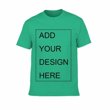 VLASTNÝ Dizajn Značky, Loga/Obrázok Vlastné Mužov a žien DIY Bavlnené tričko Krátky rukáv Bežné T-shirt Topy, Tričká Pánske Oblečenie