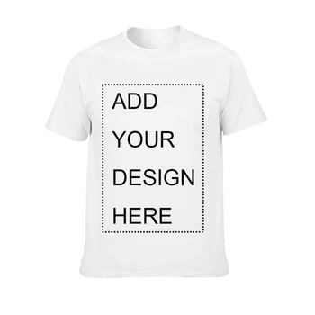 VLASTNÝ Dizajn Značky, Loga/Obrázok Vlastné Mužov a žien DIY Bavlnené tričko Krátky rukáv Bežné T-shirt Topy, Tričká Pánske Oblečenie