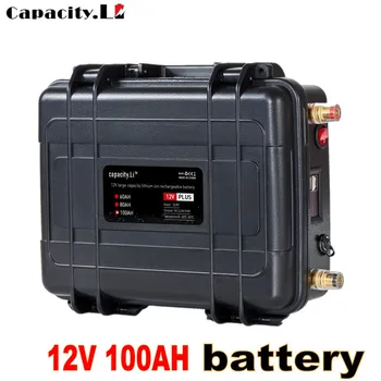 12V100ah nabíjateľná batéria 21700 veľká-kapacita 80ah batériu terminál používa pre motora a meniča na odoslanie nabíjačky