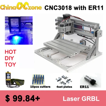 CNC3018 Laser ER11 mini CNC 3018 Router Časti grbl kontroly diy cnc stroj osi 3,Laserové Gravírovanie,PCB PVC frézka