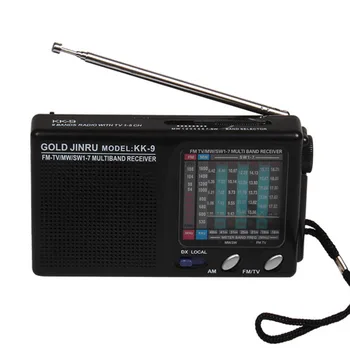 KK-9 Black Bezdrôtový AM/FM Rádio Domov Mini Prenosné Reproduktory Odolné Vysoká Citlivosť Plný Pásmo krátkych vlnách Mono Kanál Classic