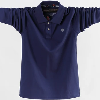 Plus 6XL 5XL Hot Predaj Módnej Značky Muži Polo tričko Farbou Long-Sleeve Slim Fit Košele Mužov Bavlnené polo Shirts Ležérne Košele