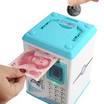 Elektronické Prasiatko ATM Heslo Peniaze Okno Fingerprint Mince Úsporu Peňazí Box BANKOMATU Banky Peňažné Mince Trezor Vklad Bankoviek
