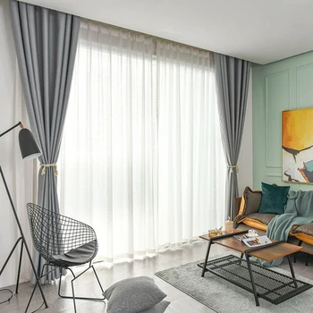 Nordic Light Luxusné Textúrované Žakárové Zatmenie Opony Pre Obývacej Izby, Spálne, Moderná Orange Sivé Okenné Závesy Vlastné X795F
