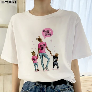 Nové letné Módne tričko Ženy, Matky Lásky vytlačené T-shirt Harajuku Mama T-shirt žena biele topy T Shirt dámske oblečenie