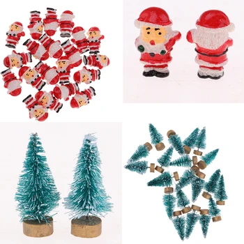 Veľa 20pcs domček pre bábiky Miniatúrne 2,2 cm Santa Claus Model, 20pcs 4cm Vianočný Stromček, Vianočné Dekorácie & Fotografie Rekvizity