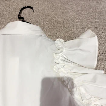 TWOTWINSTYLE Elegantné Patchwork Prehrabať Tričko Pre Ženy Klope Dlhý Rukáv Bowknot Klasická Blúzka Ženskej Módy Nové Oblečenie 2020