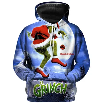 Grinch 3D Vytlačené Hoodies Mužov, Mikiny Unisex Tepláky Módne Pulóvre Streetwear Vianočné Customes