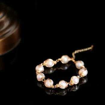 SINZRY originálny dizajn zlatá farba ručne vyrábané prírodné sladkovodné perly elegantné kúzlo náramok tvorivé lady šperky