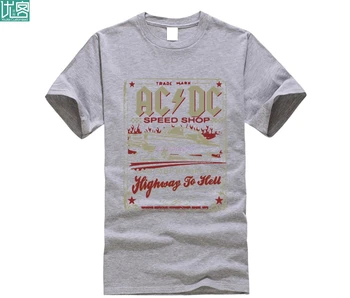 Muži tričko Nové Módne Značky Tshirts Highway to Hell - Rýchlosť Obchod AC_DC Krátky Rukáv Vytlačený T Shirt mužov