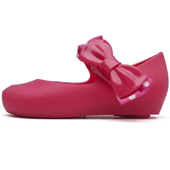 Dieťa Jelly Topánky 2021 Nové Mini Dievčatá PVC Bodka Luk Ryby Úst Princezná Sandále Pláže Topánky