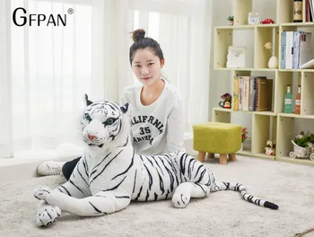 60-30 cm Simulácia Biely Tiger Plyšové Hračky Roztomilý plyšáka Obliečky na Vankúš Baby Doll Hračky, Kreatívny Darček pre Deti Deti
