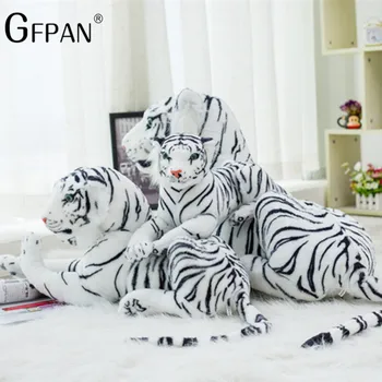 60-30 cm Simulácia Biely Tiger Plyšové Hračky Roztomilý plyšáka Obliečky na Vankúš Baby Doll Hračky, Kreatívny Darček pre Deti Deti