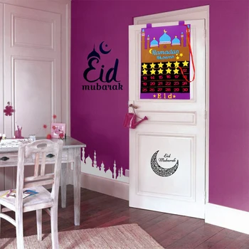 Eid Mubarak 30 dní. Adventný Kalendár Visí Cítil, Časovač, Kalendár pre Deti, Darčeky Ramadánu Dekorácie Dodávky