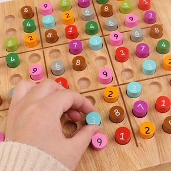 Drevené Sudoku Hra Šach Kvalitné Drevené Puzzle Vzdelávacie Hračky pre Deti spravodajskej služby Rozvoj