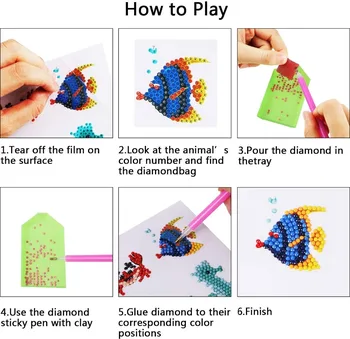 5D DIY Diamond Súpravy Maľovanie pre Deti Psa Vzor Farby s Diamantmi podľa Čísel Kit Ľahko DIY Lesk Iskru Mozaiky Nálepky