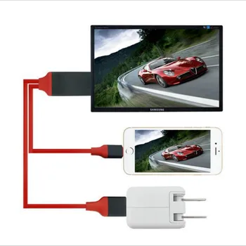 TV stick 2M USB kompatibilný s HDMI HDTV Kábel AV Adaptér pre iPhone 7 7 Plus 6S 6 Plus 5S 5 Nabíjanie Kábel Adaptéra