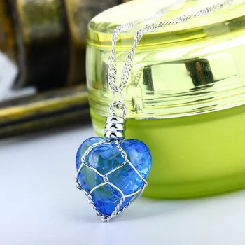 Caxybb Módy Nové Kreatívne Svietiace Srdce Crystal Prívesok Náhrdelník Svietiť V Tme Očarujúce Náhrdelník Jemné Šperky