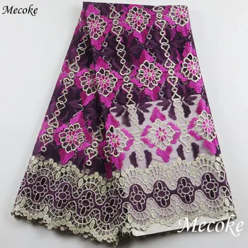 Vysoká Kvalita Afriky Čipky Textílie Na Svadby, Vyšívané Francúzsko oka Textílie, Čipky fuchsia farba 2020 nigérijský Guipure Kábel Čipky